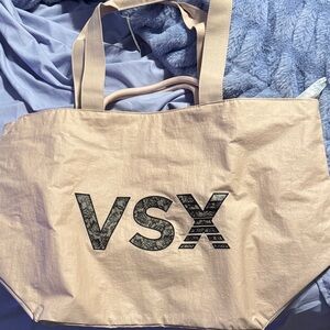 VSX Light Pink Canvas Tote with Black Logo
